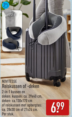  1 2 novitesse reiskussen kussen deken ca. cm opbergtas stuk 