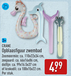  3 crane opblaasfiguur zwembad zeemeermin ca. cm zeepaard dolfijn krokodil stuk 