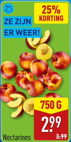 25 750 weer nectarines 3.99 