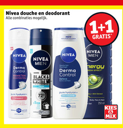  1 250 nivea douche deodorant combinaties new with men derma control natural tone les taches donkere vlekken black white invisible fresh antibacterial 72h vitamin le teint alcohol active protection anti transpirant douchegel defend comfort pro b5 sensation senteur comfortabel huidgevoel revitaliserend milde geur formula vitamins oils cleansing 250ml energy effect mint extract gel body face hair ml mix 