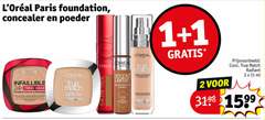 1 2 11 paris foundation concealer poeder infallible fresh wear powder fond teint longue tenue poudre make up full coverage matte finish waterproof true match super perfecting hyaluronic acid l radiant ml skin loreal parfait correcteur hyaluronique perfectly matches colour and texture hydrating 
