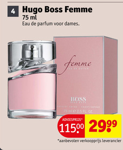  4 hugo boss femme ml eau parfum dames natural spray vaporisateur 2.5 oz 
