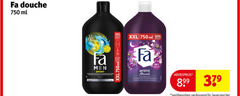  fa douchegel 50 379 750 douche ml clean men sport coolfresh technology body hair face technologie corps cheveux visage lemon scent duet parfum citron shower gel foam bath bain xxl 750ml mystic moments recycled naturally ingredients passion flower duft fleur la dusch 