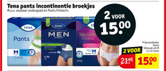  2 12 1500 tena pants incontinentie broekjes wasbaar ondergoed protect trusted by millions men active fit protects silhouette dry soft total securit secure control masculine discreet absorption zone l xl sicherer schutz bescherming voelt 3x white 00 odour silhouet wit stuks 