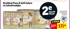  kruidvat huismerk luiers luierbroekjes 2 3 4 5 12 28 44 soft pack kruid co pur culottes pants skinprotect certified duurzamer 4x duurzamere emballage durable halve stuks luier 