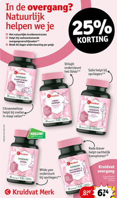 1 25 60 overgang natuurlijk natuurlijke kruidenextracten veelvoorkomende overgangsverschijnselen dagen ondersteuning potje nachtelijk transpireren vallen slaap kruidvat spier soepele spieren support magnesium citroenmelisse tabletten dag supplement libido ondersteunt slijmvliezen vaginale draagtas huishouding salie opvliegers gewichts beheersing zoetstof voedingssupplement stemmings stemmingswisselingen regulering hormonale activiteit wilde yam transpiratie gevoel rode klaver stuks merk 