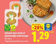  vegetarisch spinazie kaas rondo plantaardige orient burger vegetarische 