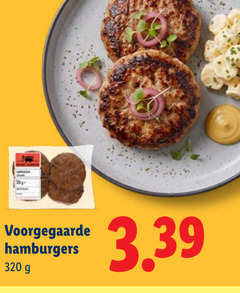  hamburgers 320 voorgegaarde 