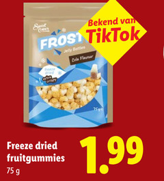  snoep sweet frost freeze crispy jelly bottles cola flavour dried fruitgummies 