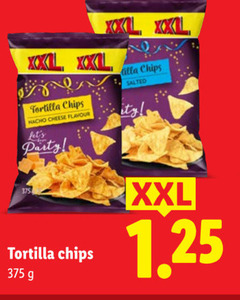  chips salted tortilla nacho cheese flavour party xxl 