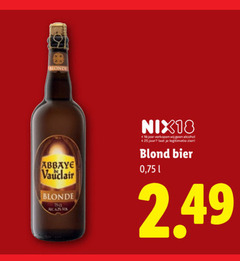  abbaye de vauclair speciaalbieren 18 25 750 blonde nix18 jaar alcohol legitimatie blond bier 