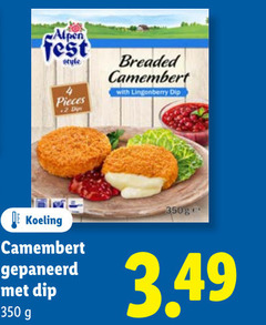  camembert 350 alpen style pieces 2 with dip koeling gepaneerd 