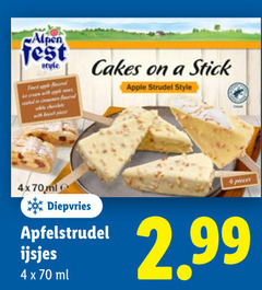  ijslollies 4 alpen style finest apple cakes stick strudel diepvries apfelstrudel ijsjes ml pieces 