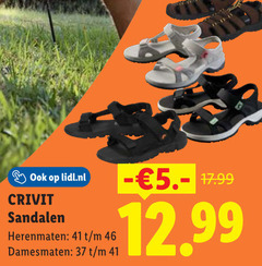 4 37 41 46 ook op lidl.nl crivit sandalen herenmaten   t   m damesmaten -     5. 17.99 12.99 