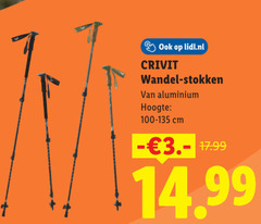  wandelstok lidl.nl crivit wandel stokken aluminium hoogte cm 