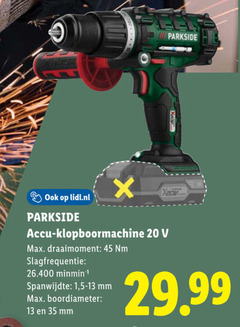  accuboormachine 13 20 35 45 parkside lidl.nl accu klopboormachine draaimoment slagfrequentie spanwijdte 1 mm boordiameter 