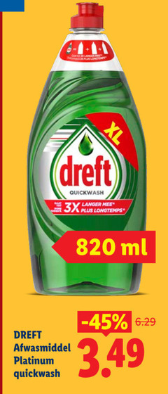  dreft afwasmiddel 14 xl quickwash langer 3x longtemps ml platinum 
