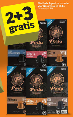  perla koffiecups 2 3 10 100 capsules nespresso stuks actieprijs compatible aluminium l finest arabica bonen lu intenso gebrand lungo 10x espresso rand albert origins colombia originale noir robusta nutri score 