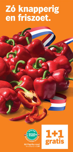  paprika 1 knapperig friszoet beter natuur boer land rood actieprijs 