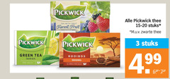  pickwick thee 3 20 100 tea with fruit forest green lemon natural rooibos original caffeine stuks m.u.v zwarte 4 99 