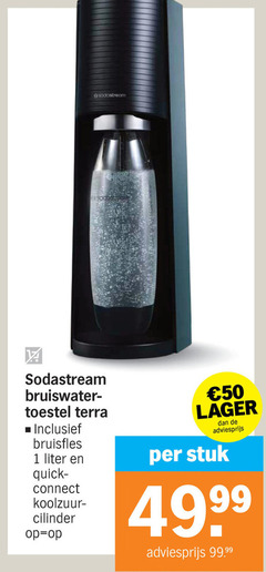 klik op dit plaatje voor een vergroting en voor vergelijkbare aanbiedingen gerelateerd aan
frisdrankautomaat 1 50 sodastream toestel terra liter stuk connect cilinder frisdrankautomaat 1 50 sodastream toestel terra liter stuk connect cilinder
