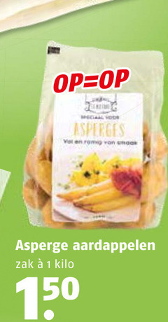  aardappelen 1 150 asperges val romig asperge zak kilo 