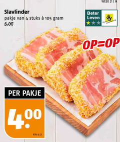  4 9 slavlinder beter pakje stuks leven kilo week dieren bescherming 