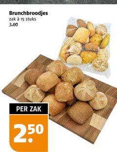 broodjes 15 brunchbroodjes zak stuks 2 50 