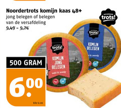  noordertrots kaas 500 600 komijn 48 jong belegen versafdeling trots woorden am kilo noorder 