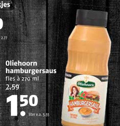  oliehoorn snacksaus 150 hamburgersaus fles ml liter v.a. 