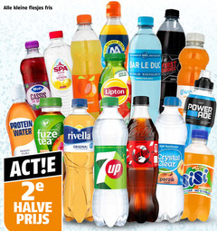  100 kleine fris drink sugar gerecycled bar le choice mineraalwater cola koolzuur hero cassis spa touch lemon activity lipton zero vit power mountain blast protein water peach calories fuze rivella tea 2e halve original line up crystal clear it east perzik mango bubbles 