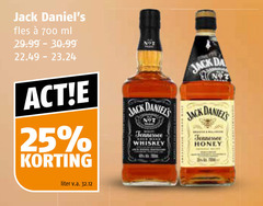  jack daniels whisky 25 700 fles ml liter v.a. tennessee whiskey da honey 