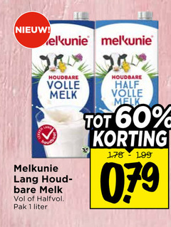  melkunie melk 1 60 houdbare volle lang halfvol pak liter 