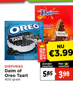 klik op dit plaatje voor een vergroting en voor vergelijkbare aanbiedingen gerelateerd aan
almondy daim taart 400 oreo cream cake caramel voucher 3.99 diepvries almondy daim taart 400 oreo cream cake caramel voucher 3.99 diepvries