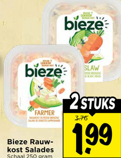  bieze salade 250 markt farmer rauwkostsalade salades schaal 2stuks 1 99 