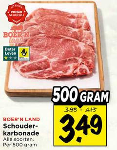  karbonade 500 slagerij boer land beter leven soorten 