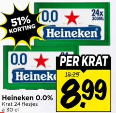  heineken 0.0 krat bier 24 30 300ml 