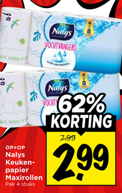  nalys keukenpapier 4 inspired vochtvangers keuken papier maxirollen pak stuks 