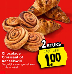  koffiebroodjes 100 chocolade croissant dagelijks vers gebakken 2stuks 