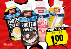  mullermilk chocolademelk milkshake new milk protein banana added sugar soorten ml chocolate flavour stuk 1 00 