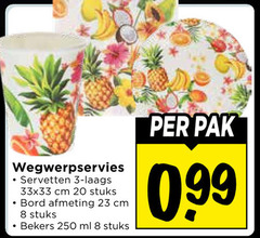  3 8 20 23 250 wegwerpservies servetten cm stuks bord bekers ml pak 99 
