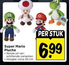  super mario kart pluche en knuffels 20 hoogte circa cm stuk 