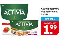  danone activia vruchtenyoghurt 4 x4 exclusieve yoghurtculturen aardbei live yoghurt cultures vezels muesli pakken stuks pak 