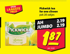  pickwick thee 20 tea for one citroen pak zakjes jumbo stuk 