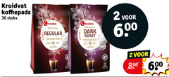  kruidvat huismerk koffiepads 2 36 600 stuks pads posities regular melange arabica robusta soepel equilibre medium gebrand dark roast intense donker 60 