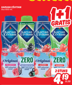  karvan cevitam limonadesiroop 1 2 4 19 100 600 1948 bus ml favoriet nederland suiker tam original zero framboos natuurlijke bosvruchten aardbei stuks 