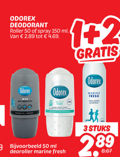  odorex deodorant 1 2 3 50 150 roller spray ml men dry protection anti transpirant active care and cares for skin alcohol deoroller marine fresh activity stuks 