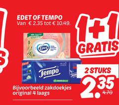  tempo edet zakdoeken vochtig toiletpapier 1 2 3 4 1e comfort almond milk zakdoekjes original stuks 35 