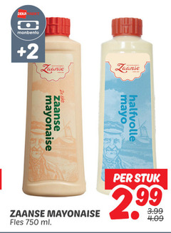  wijngaarden mayonaise 750 deka monbento 2 zaanse fles ml mayo halfvolle stuk 3.99 