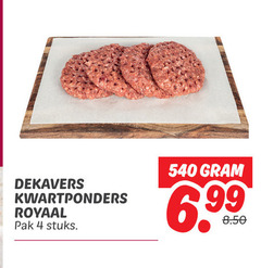  hamburgers 4 dekavers royaal pak stuks 